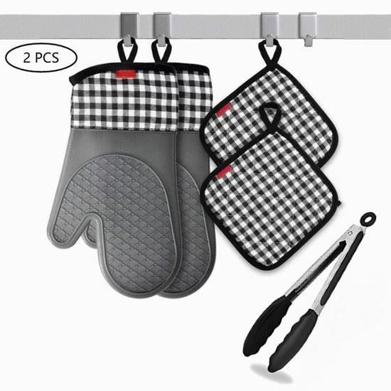 13€01 sur Rosenstein & Söhne : 2 gants en silicone et 2 maniques pour  sortir les plats chaud du four - Gant de cuisson - Achat & prix