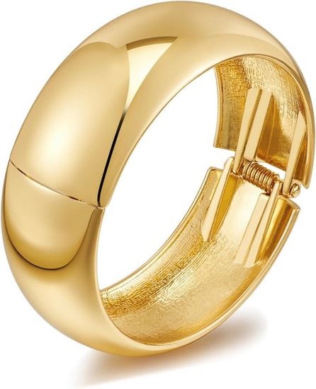 LILIE&WHITE Bracelet Manchette Or Femme - Acier Inoxydable Poli Hypoallergénique