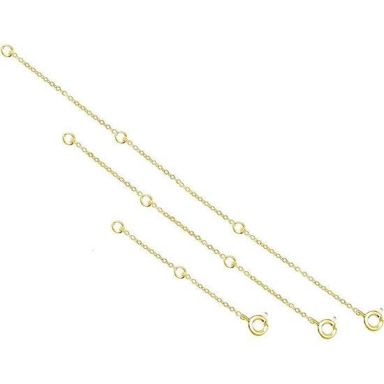 10 Crochets à Double Tête Pour Bijoux - Rallonge Collier Et Bracelet - Acier Inoxydable - Tailles 5 à 15 Cm