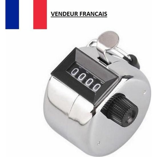 Compteur de Comptage Manuel, Compteurs Mécaniques avec Bouton Poussoir, Anneau en Métal, Mini Numéro en Métal