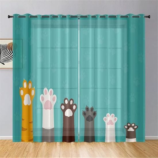 Hiseng Rideaux Extérieur Imperméable Œillets Haut Et Bas