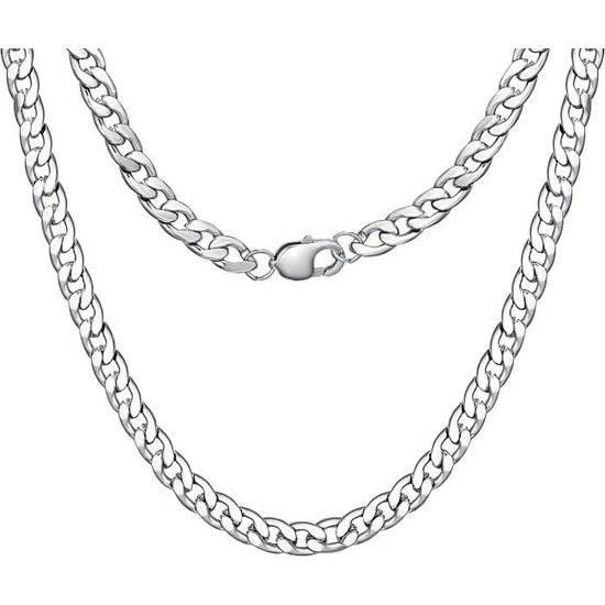 TseenYi Collier Chaîne Chunky Collier Chaîne Maillon Cubain