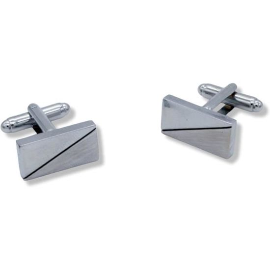 Boutons De Manchette Homme FIX - Plaqué Or - Style Classique - Occasion Avec écrin
