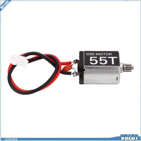 Moteur Brossé 030 55T Pour Voiture RC 1/24 - Compatible Axial SCX24 - Métal Léger Faible Bruit - Engrenage 11T