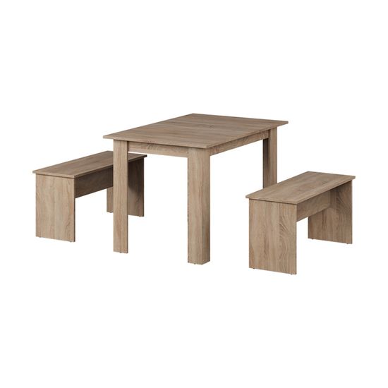 Banc De Cuisine Avec Coffre Vicco 167cm - Chêne Sable Et Anthracite - Neuf