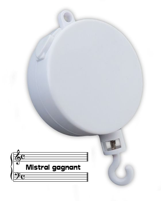 Boîte à musique / mécanisme musical Mistral gagnant (Renaud) pour mobile - LUTECE CREATIONS