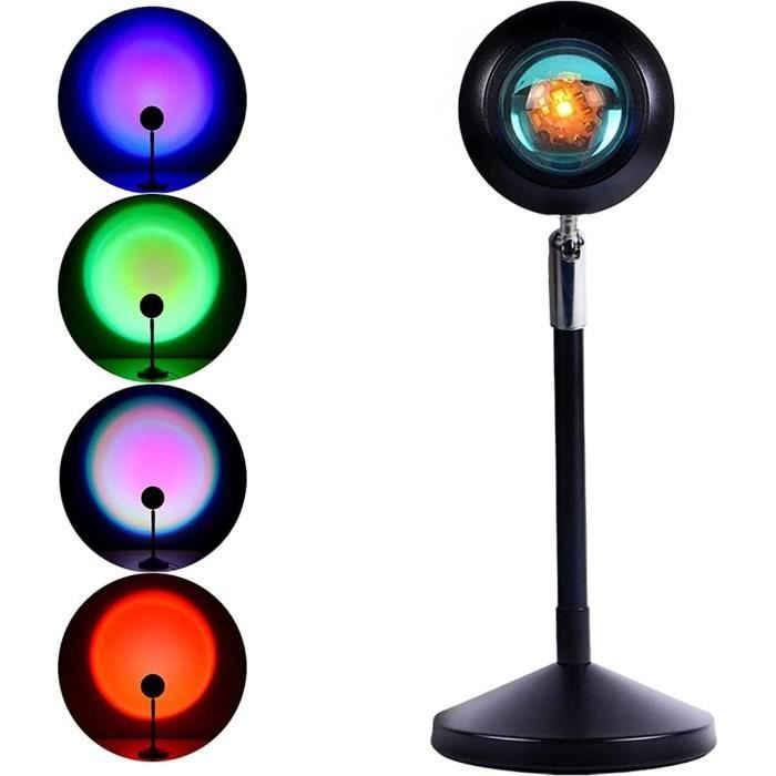 Lampe de Projection Coucher de Soleil 16 Couleurs Sunset Lamp Interrupteur