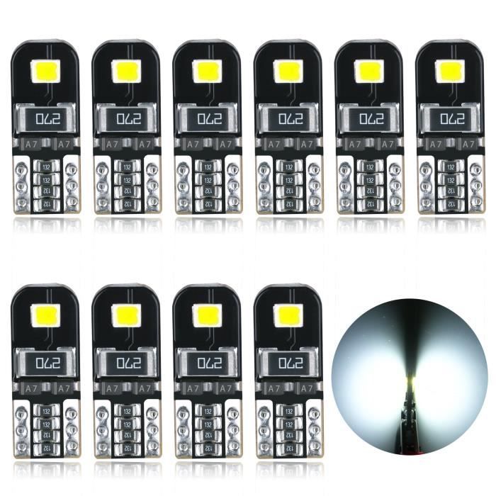 AGLINT Ampoules T10 LED CANBUS W5W 12V Intérieur De Voiture Lumière Dôme Feux De Plaque D'immatriculation Blanc