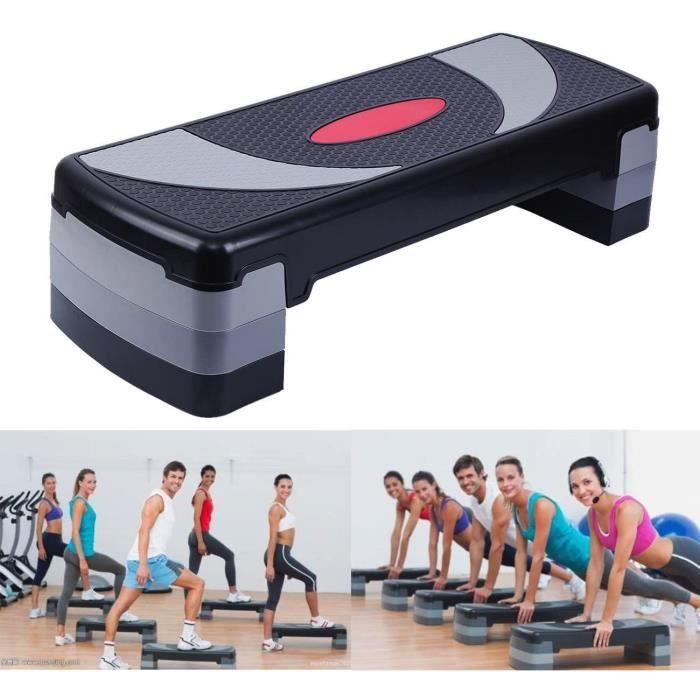 Paneltech 80cm Step Board Aerobic Step avec 3 niveaux d'étape réglables Stepper Exercice Stepper pour Home Gym Fitness Yoga Sport