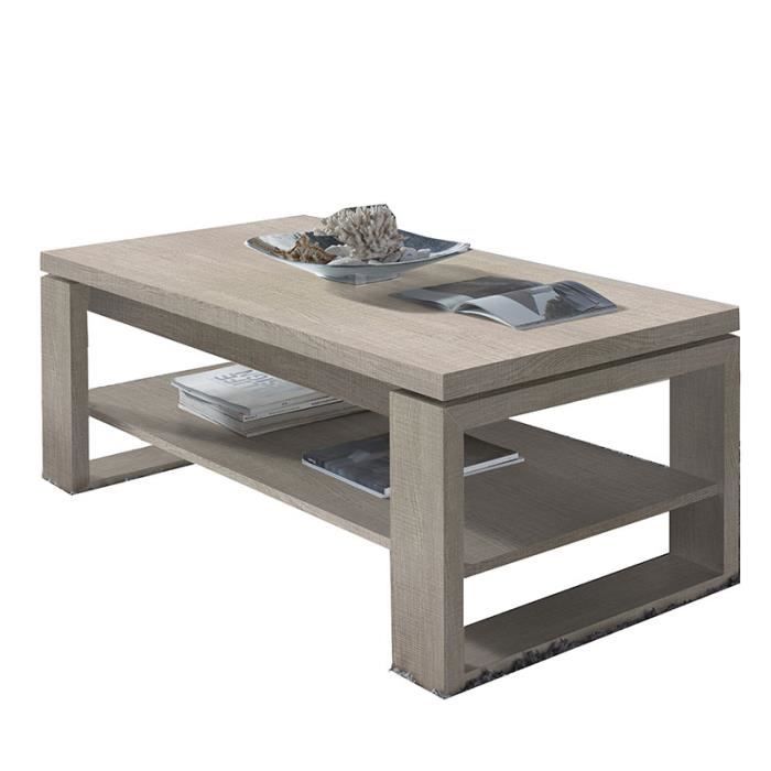 Table salon relevable couleur bois clair TARN