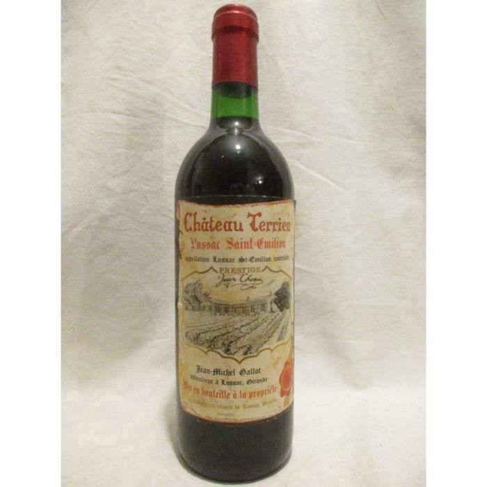 lussac saint-émilion château terrien prestige rouge 1983 - bordeaux