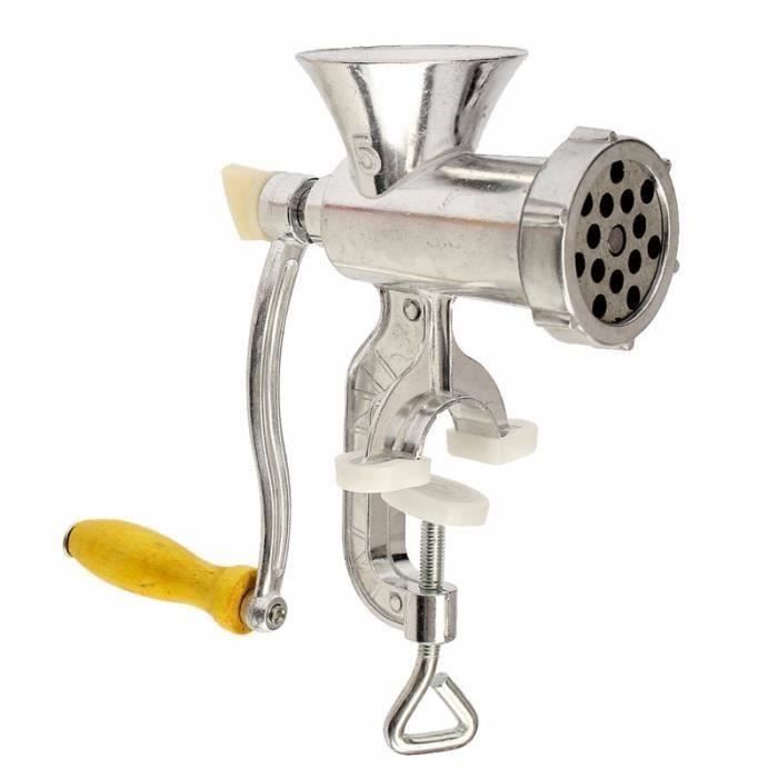 Hachoir Viande Manuel Aluminium Fixer Broyeur Saucisse Cuisine Top32076