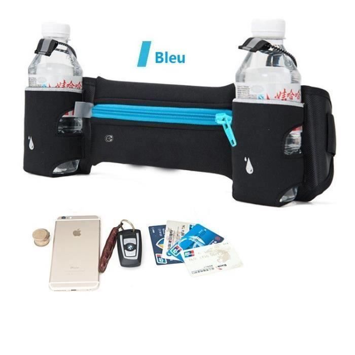 Sport Hydratation Ceinture Porte-Bouteille Fanny Pack Marathon Courir Réfléchissant Réglable Taille Ceinture Sacs