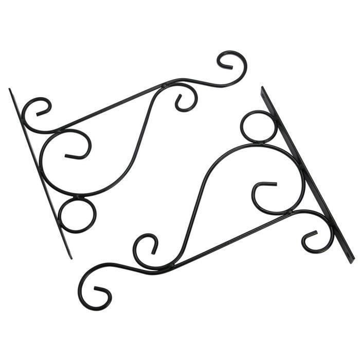2pcs Lumière Panier suspendre Support Crochet Plante Mural pour intérieur ou extérieur (S: 21*26cm)