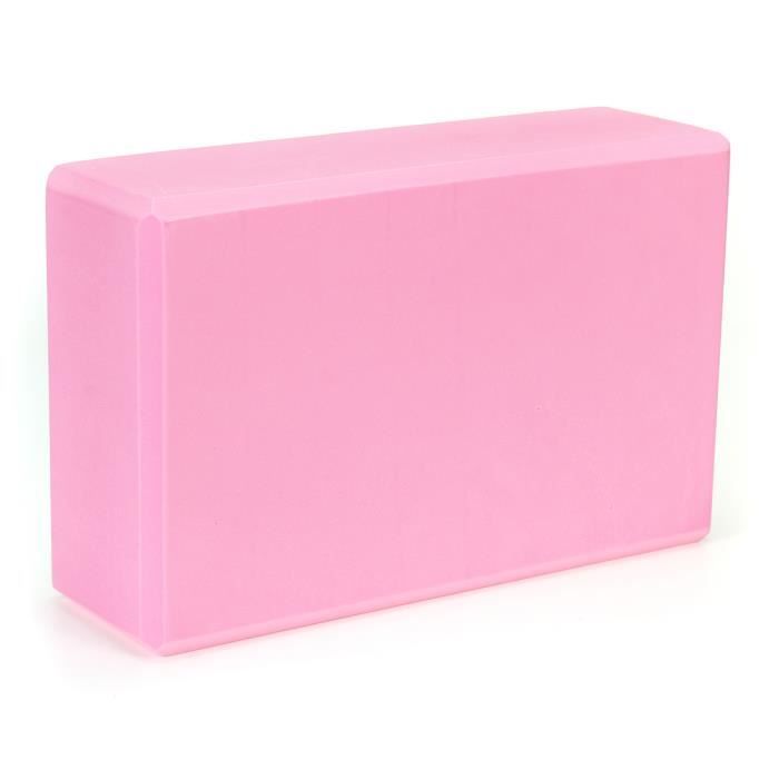 Bloc de Yoga Briques de Mousse EVA Yoga Relaxation pour Fitness Exercice Rose