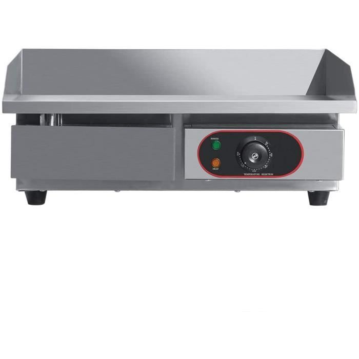 GRILL ELECTRIQUE Ausla Plancha de Table Electrique en INOX Commercial Gril Eacutelectrique pour Cuisson Oeufs Tartes Steak Usage 483