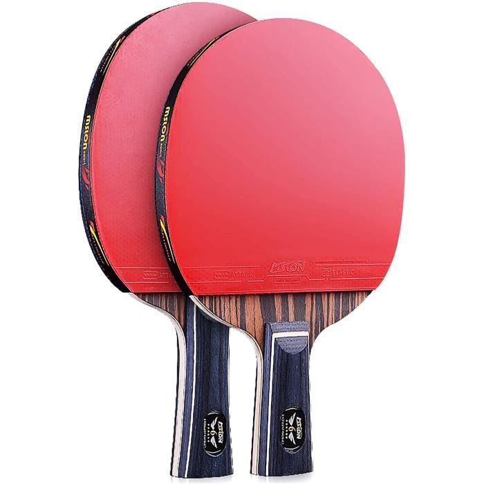 raquette de tennis de table,raquette de ping pong professionnelle de jeu 6 étoiles poignée confortable parfaite pour les activités