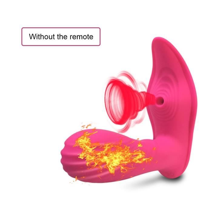 Appareil de massage,Vibromasseur chauffant avec effet de succion et télécommande, pour femme, sextoy, gode, jouet - Type CD04-S-Red