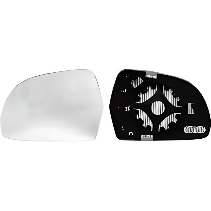 Miroir Glace rétroviseur gauche pour AUDI A3 II ph.3 (3 portes) 2008-2010, dégivrant, à clipser.