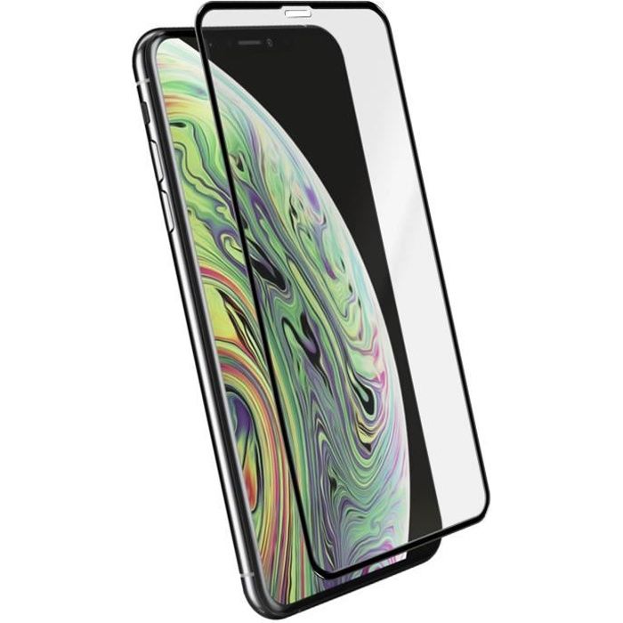 Film iPhone XS Max Protection Ecran Verre Trempé contour Noir