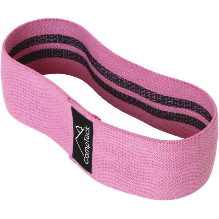 CampTeck Bande Elastique Fitness Musculation Anti-dérapante Hip Loop Band - Muscles de la Hanche/Cuisse - Rose - S (66cm x 8cm)