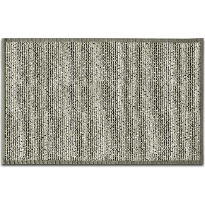 casa pura Tapis de Bain Bambou Naturel hypoallerg/énique Rebord wenge 50x80cm antid/érapant