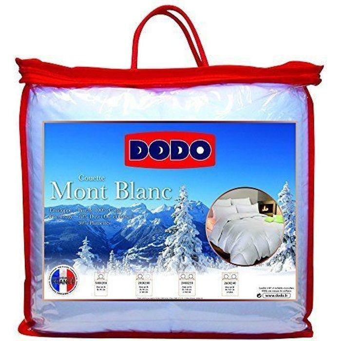 Dodo Couette Naturelle Mont Blanc Percale 70% Duvet d`Oie et de Canard 200 x 200 cm - MONTBLANC200/200