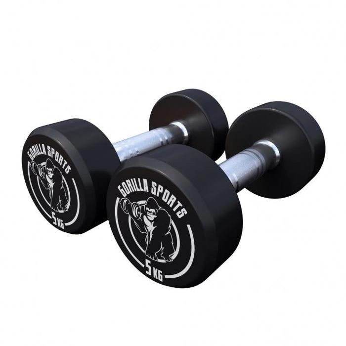 Paire d'haltères ronds - 2 x 5 KG