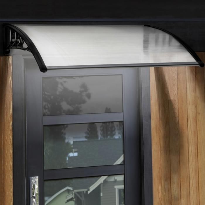 ID MARKET - Marquise d'accueil à LED solaire 80X120 cm polycarbonate