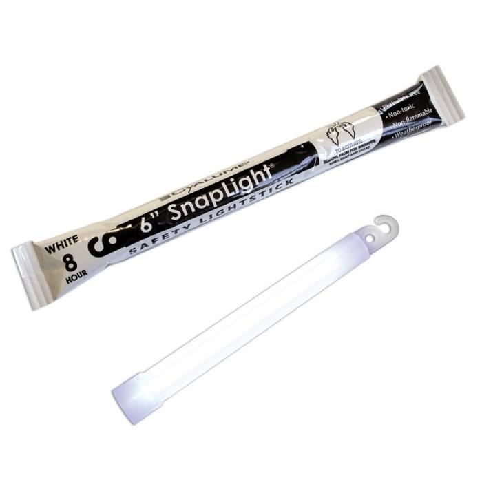 Baton lumineux ChemLight Cyalume Blanc 15cm