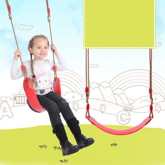 Élastique pour enfants Siège de balançoire flexible Conseil souple U-swing Board Swing R 665 * 140 * 6mm rouge