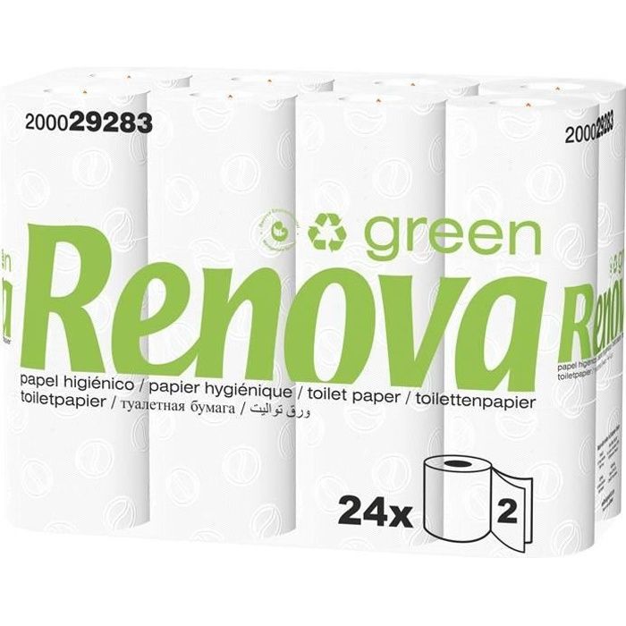 Papier WC 24 rouleaux blanc 2 plis