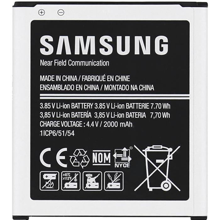 Batterie d'Origine compatible Samsung Galaxy Core Prime - 2000mAh - EB-BG360BBE