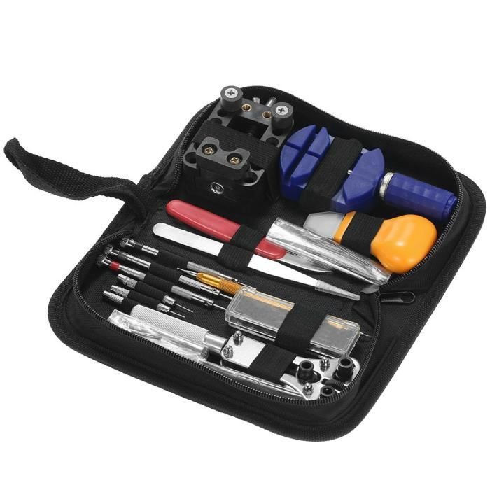 146PCS Professionnel Montre Outil de Reparation Kit Horloger Case Opener Lien Remover ressort Bar Ensemble Sac de transport