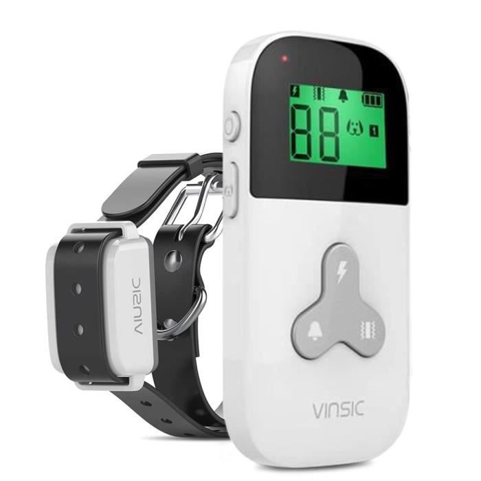 Collier Anti Aboiement Electrique de Formation pour Chien de Télécommande de Mode Vibration IP67 Étanche avec Distance de 300m