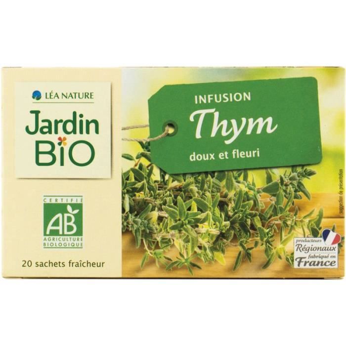 JARDIN BIO Infusion thym bio - 20 x 28g