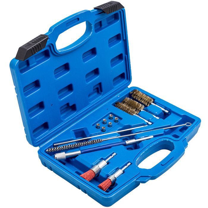14 x Universel Outil pour joints détanchéité pour buses dinjection Outil de nettoyage de larbre dinjecteur Coffret Outillage