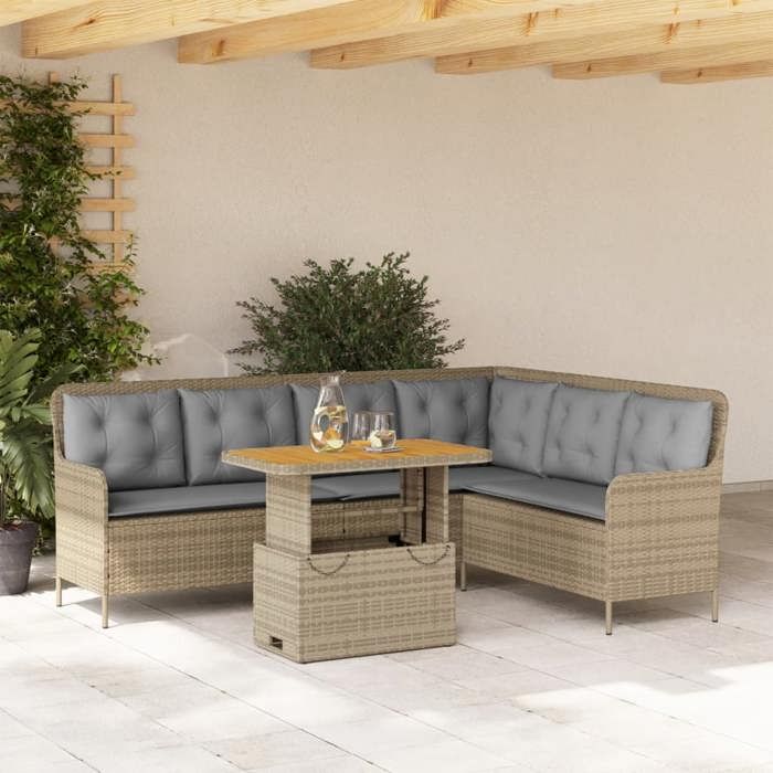 vidaXL Salon de jardin 2 pcs Résine tressée - vue 3