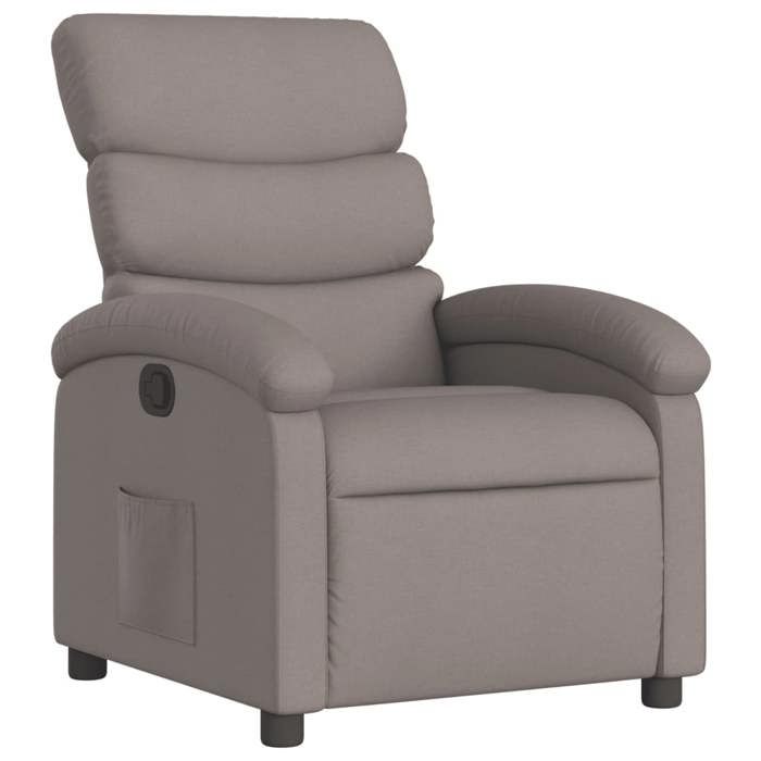 Fauteuil inclinable - mango - inclinaison manuelle - Taupe Tissu M12371697