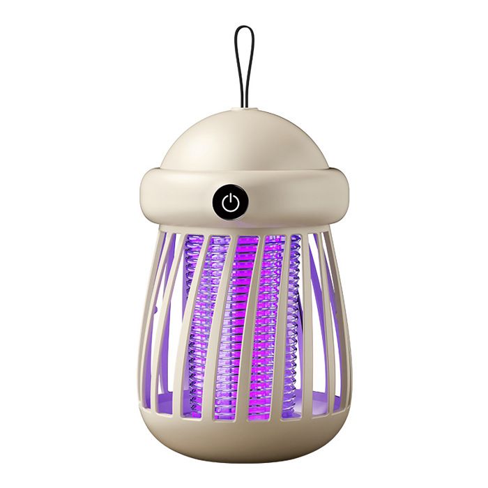 Lampe anti-moustiques tue-mouches électrique tue-insectes UV 360° convient pour lintérieur la terrasse et le jardin Blanc