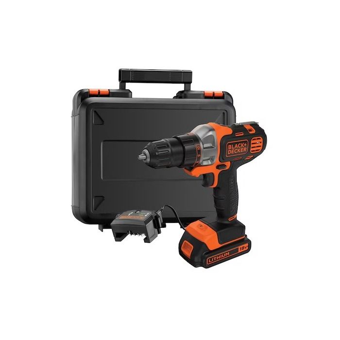 Perceuse visseuse MULTIEVO 18V + DECKER avec 1 batterie 18V 15Ah chargeur coffret MT218S1A QW