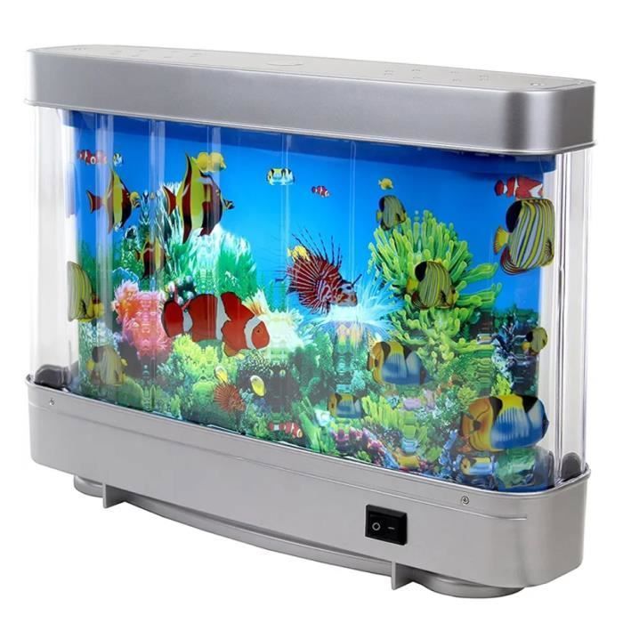 poisson tropical lampes précieuses aquarium décoratif veilleuse océan virtuel lampe de table LED dynami VEILLEUSE HORS PUERICULTURE