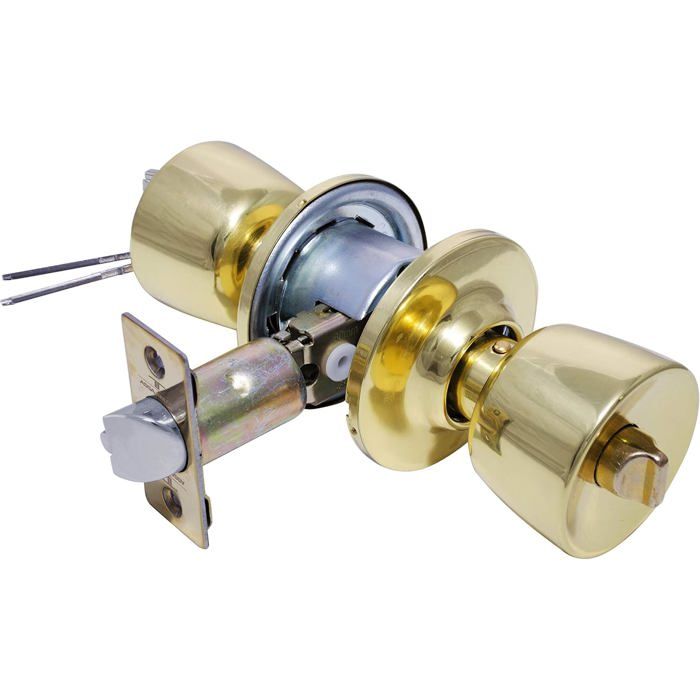 Tesa Assa Abloy TULIPA 3500U0LP - Jeu de poignées laiton poli Fonction 00