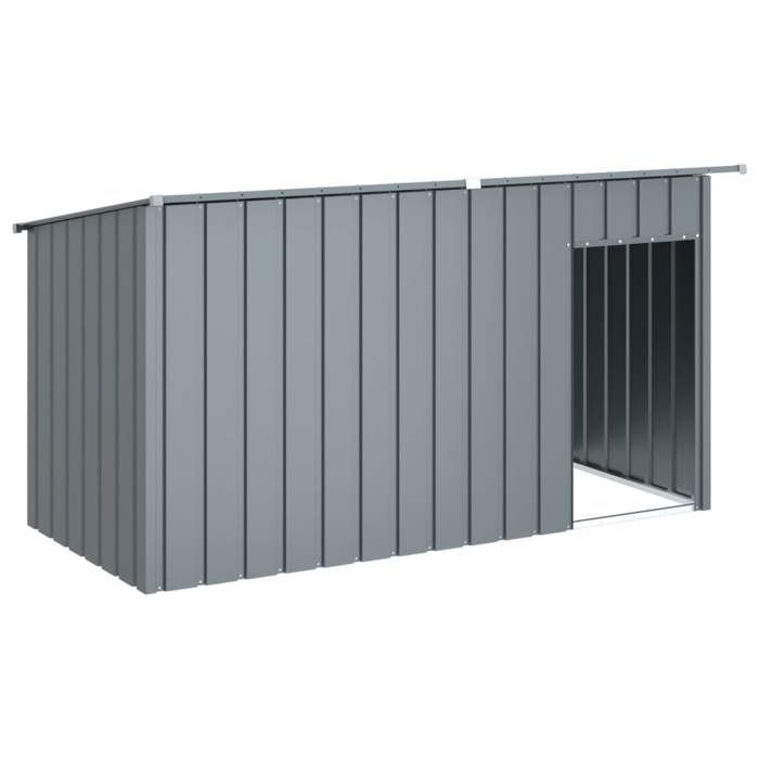 SALE dhiver Niche/Maison pour chien - UU - Grand Chenil - avec toit - anthracite acier galvanisé CC335