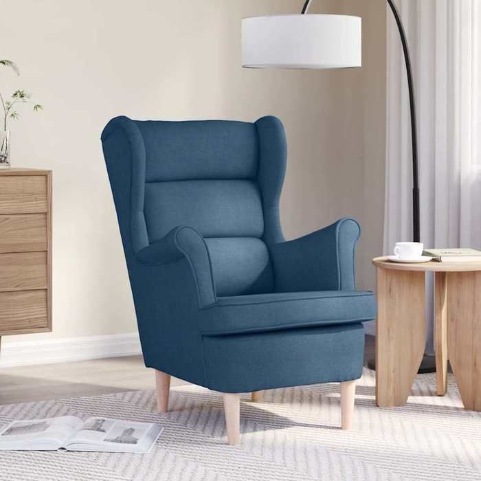 (SOLDES Nouvelle année)Classique Fauteuil - Bleu 74x84x100cm tissu FR26_01528323 (SOLDES Nouvelle année)Classique Fauteuil - Bleu 74x84x100cm tissu FR26_01528323