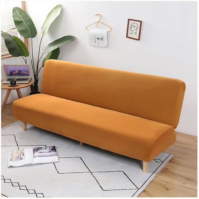 Housse de Canapé - XVX - Futon 2-3 Places - Microfibre Imprimée - Pliable - Jaune #47
