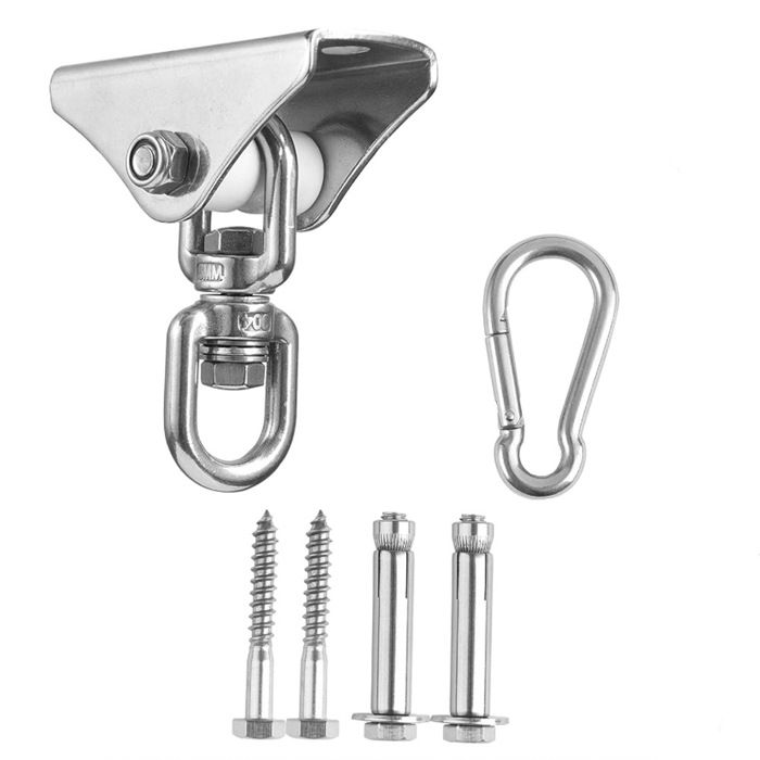 Kit de suspension pour hamac - KCVV - Capacité de charge 1000 lb - Rotation 360° - Acier inoxydable 304