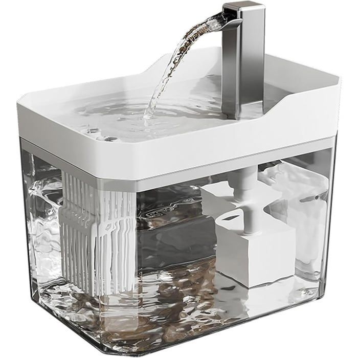 Fontaine à eau automatique pour chat - Phoesky - 15 L - Filtre à eau - Antidérapant - 165x115x12 cm - PET PP - 25 W