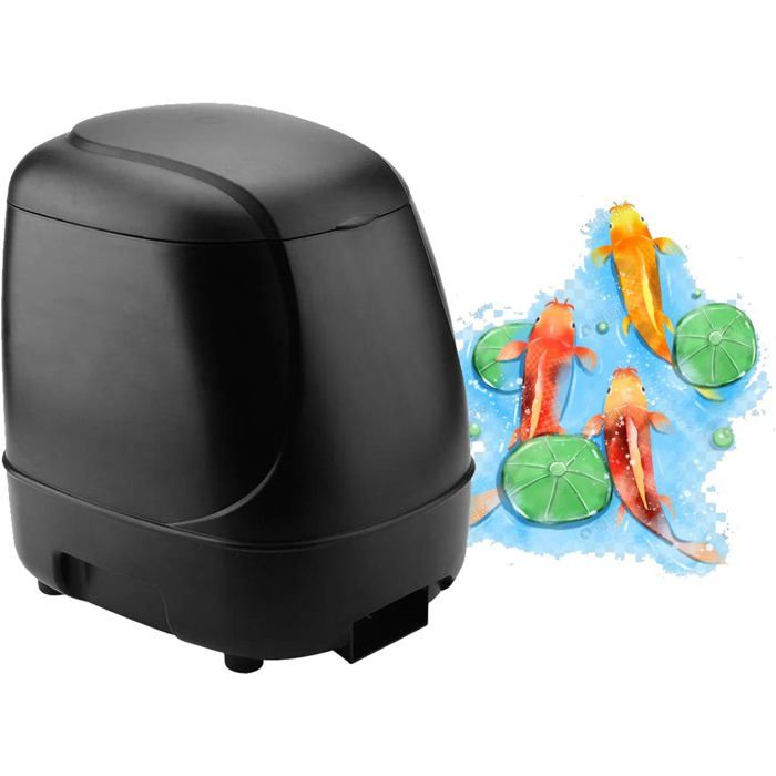 1 Distributeur nourriture poisson 10L capacité programmable 4 fois jour granulés 2-9mm bassin extérieur .