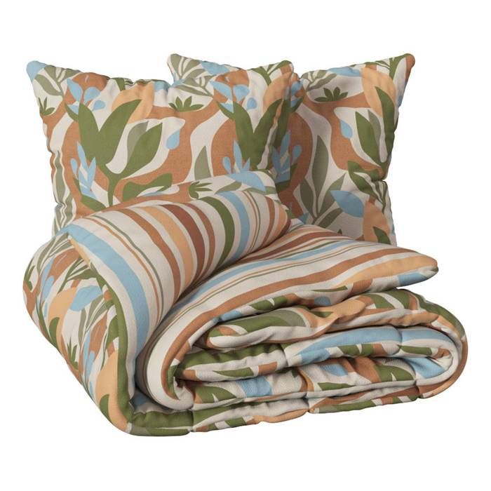 Parure de lit Ludia 220x240cm marron - Atmosphera Créateur dintérieur